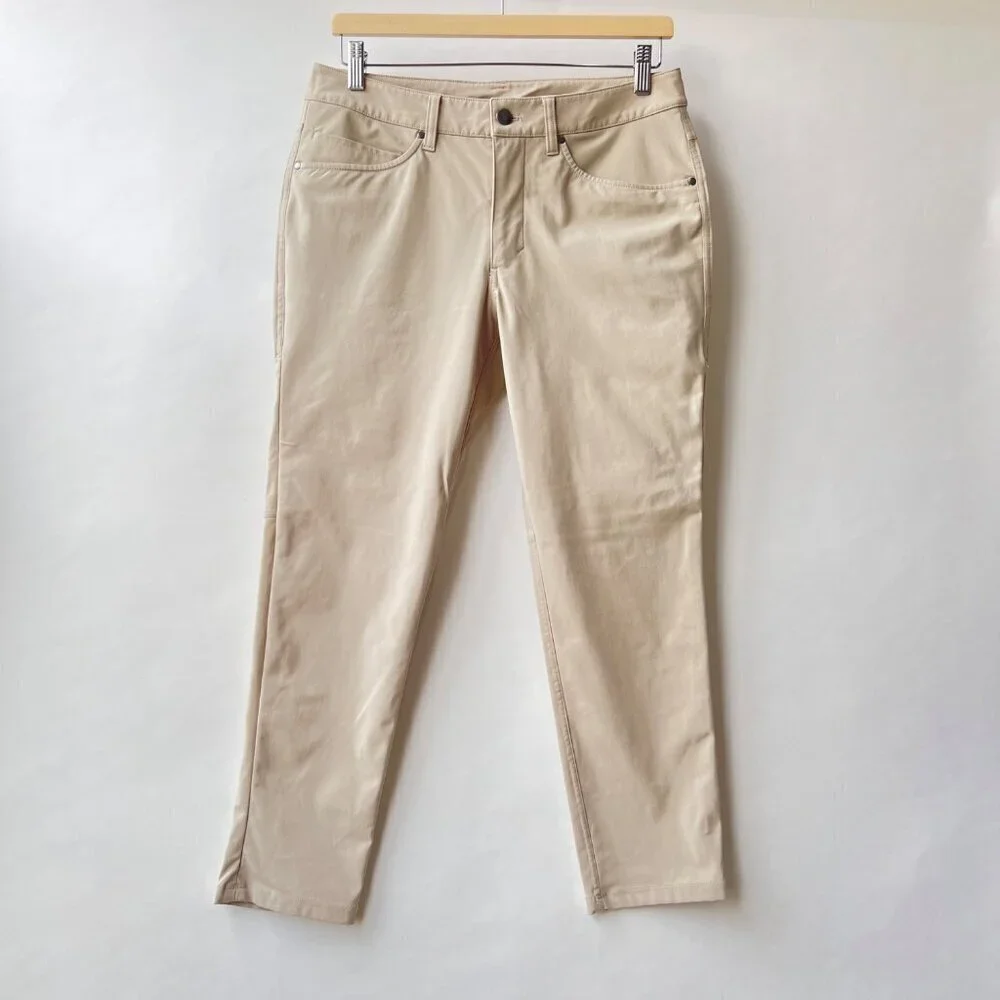 Lululemon ABC Slim-Fit Pant 27” – Warpstreme , Beige, Size 30 G113